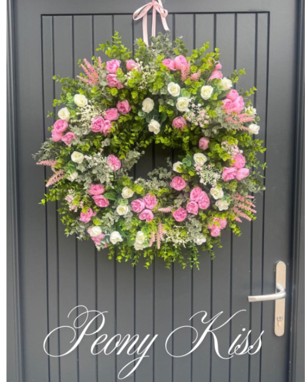Peony Kiss Door Wreath