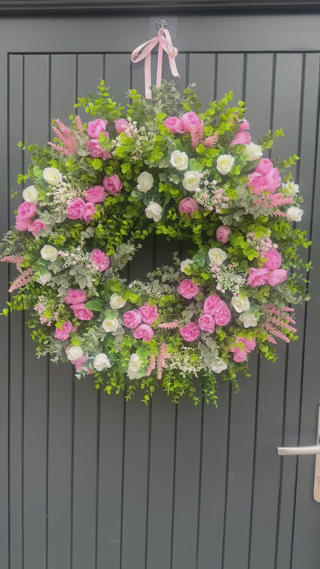 Peony Kiss Door Wreath