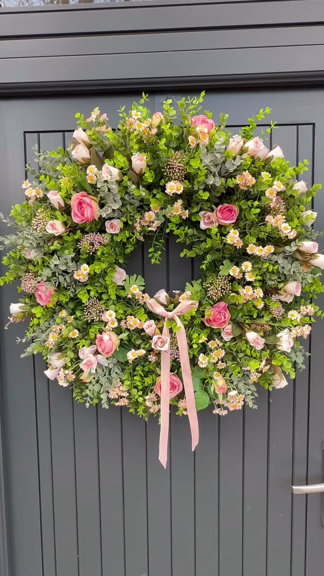 Just Peachy Door Wreath